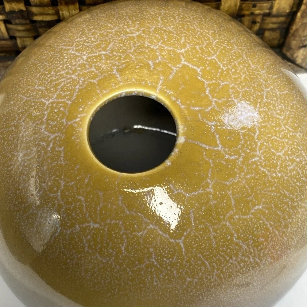 Vintage Studio Pottery Bud Vase Spherical‎ Gradient Stoneware Art Nouveau 5.5